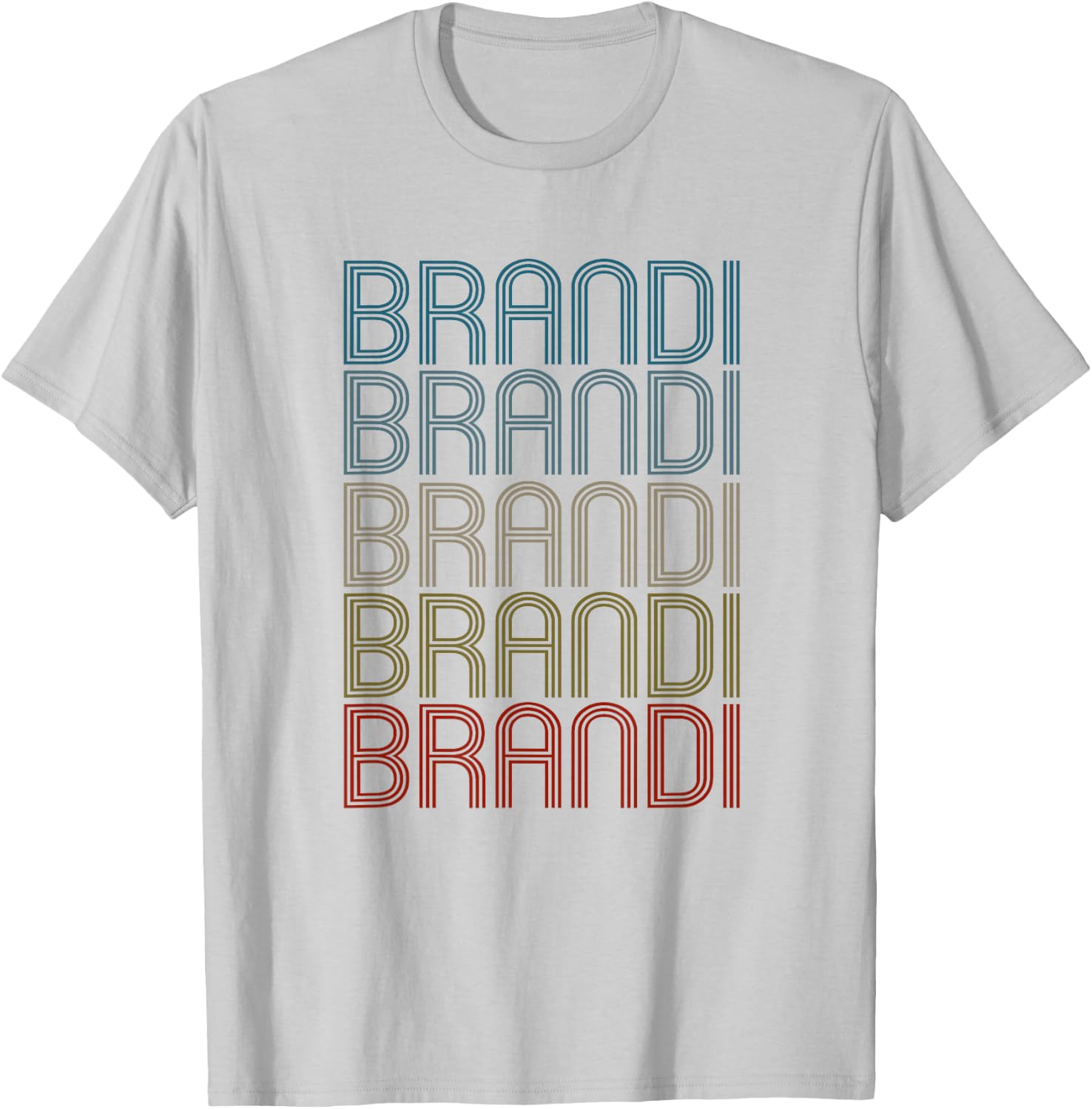 Brandi First Name Vintage Retro T-Shirt - T-Shirt | Ash