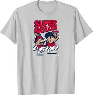 Josh & Bo Naylor - Super Naylor Bros - Cleveland Baseball T-Shirt - T-Shirt | Ash