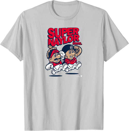 Josh & Bo Naylor - Super Naylor Bros - Cleveland Baseball T-Shirt - T-Shirt | Ash