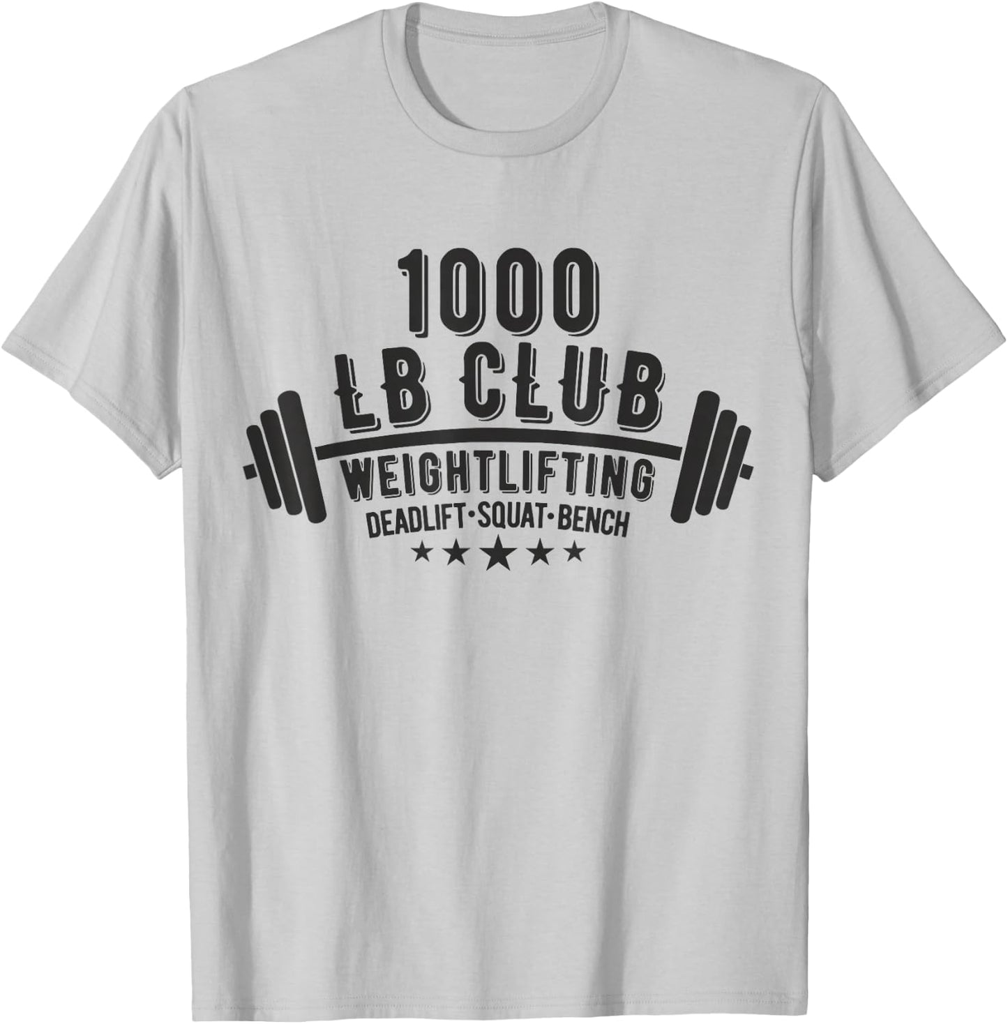 1000 Lb Club Powerlifting Gym Workout Fitness Product T-Shirt - T-Shirt | Ash