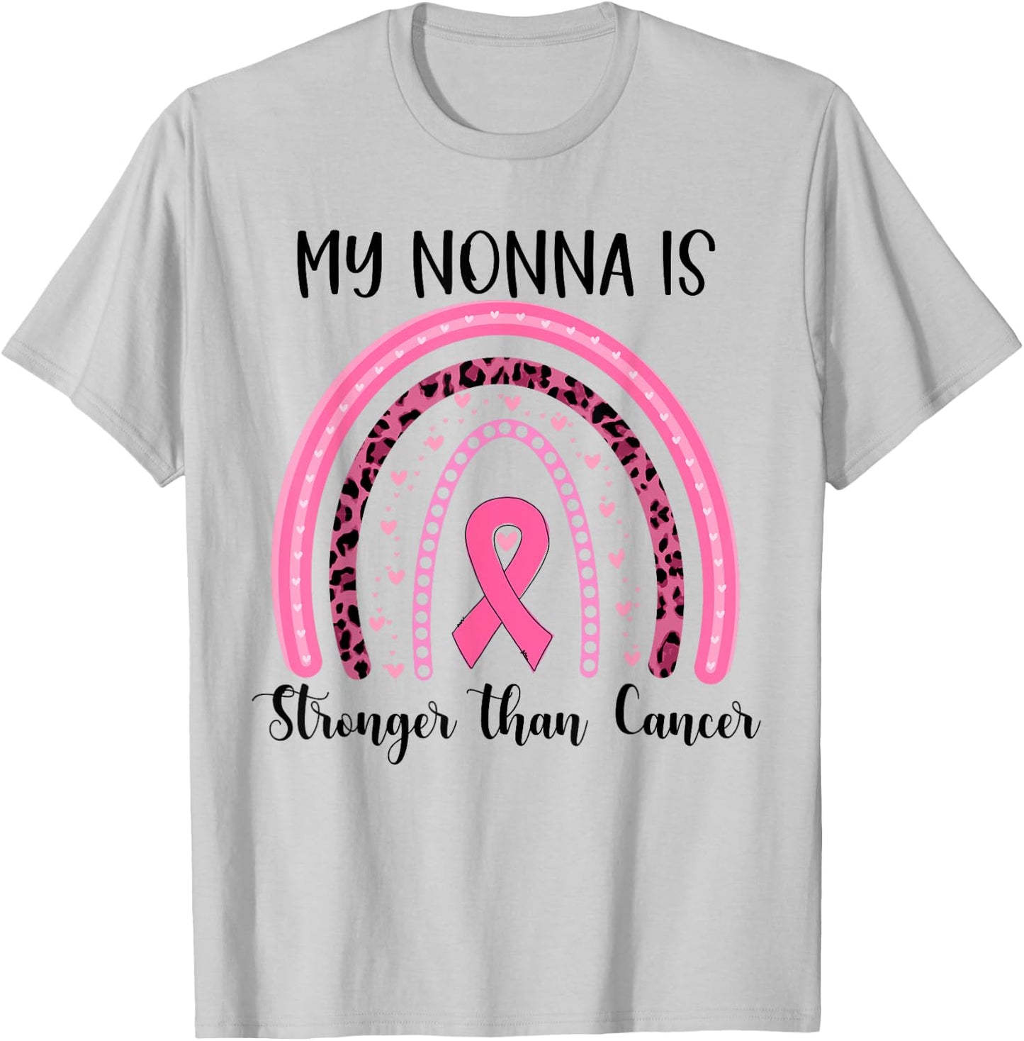 My Nonna is stronger than cancer breast cancer awareness T-Shirt - T-Shirt | Ash