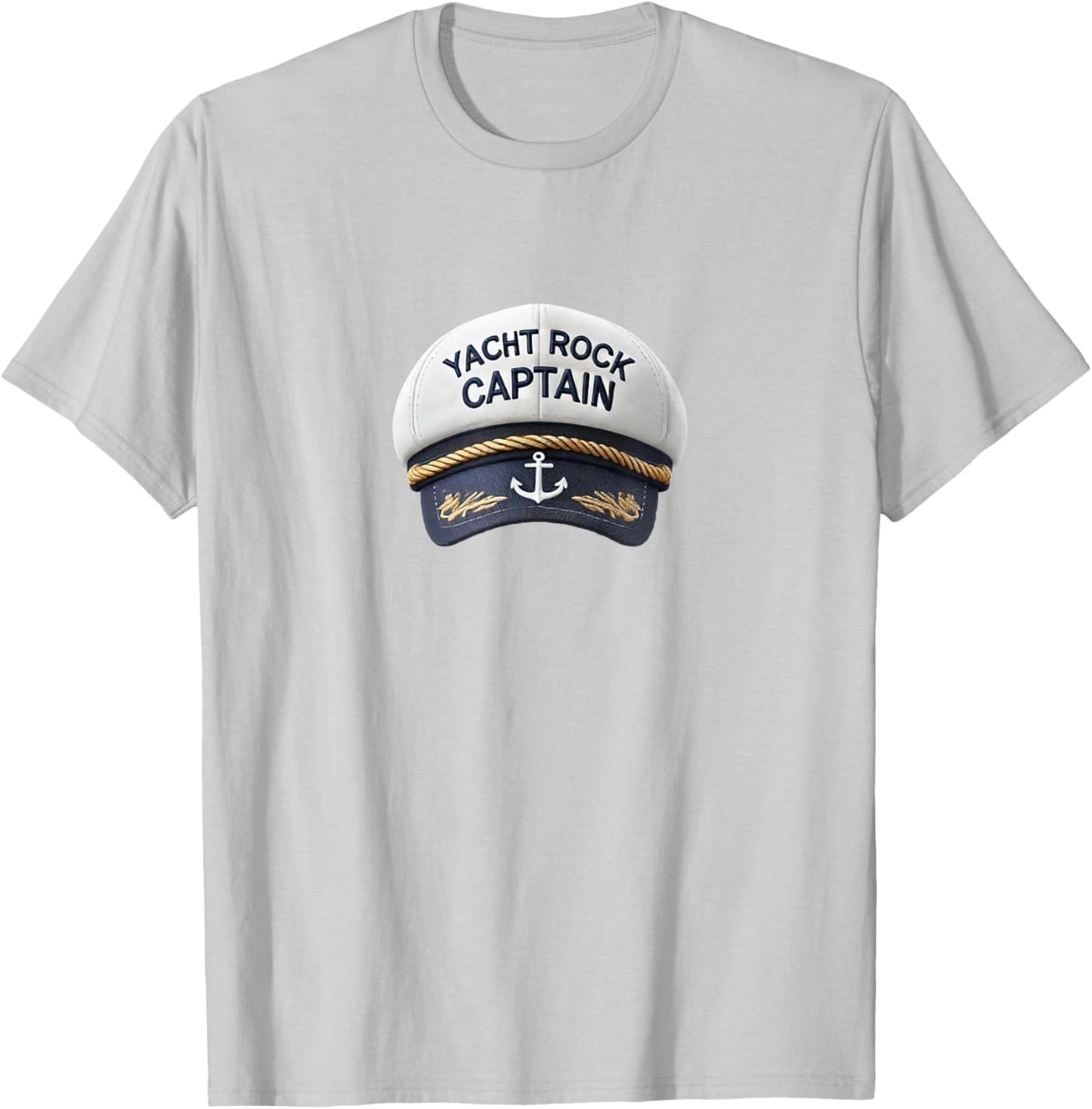Yacht Rock Captain Sailor Cap T-Shirt - T-Shirt | Ash