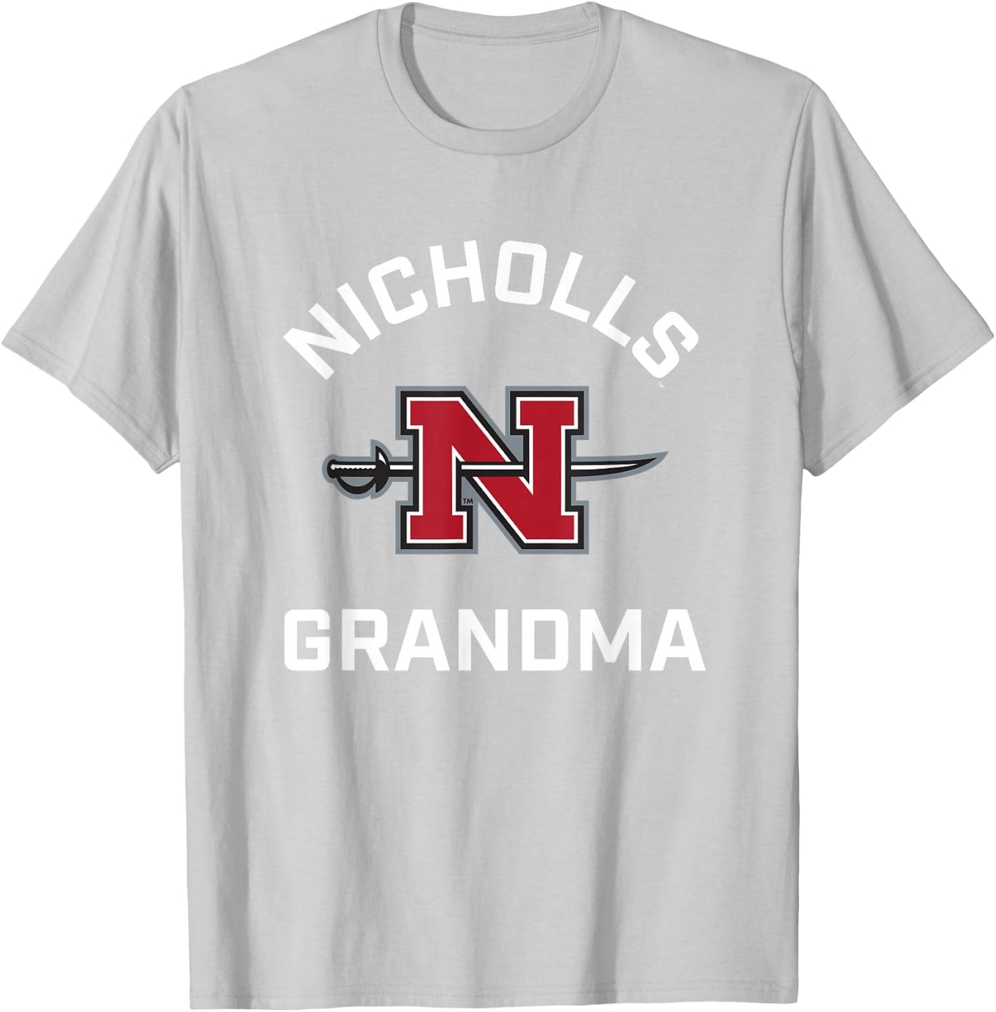 Nicholls State University Colonels Arched Grandma T-Shirt - T-Shirt | Ash