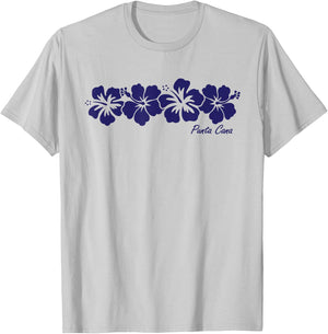 Punta Cana Hibiscus Flower Boys Girls Vacation Souvenir T-Shirt - T-Shirt | Ash