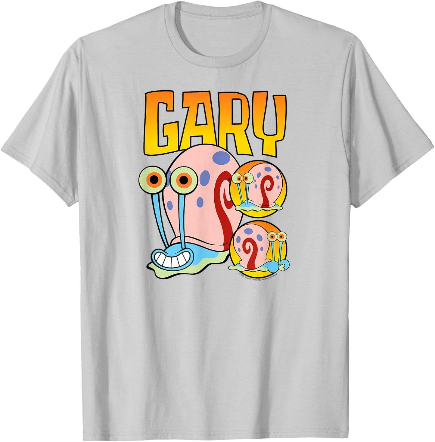 Spongebob Squarepants - Gary The Snail Character Collage T-Shirt - T-Shirt | Ash