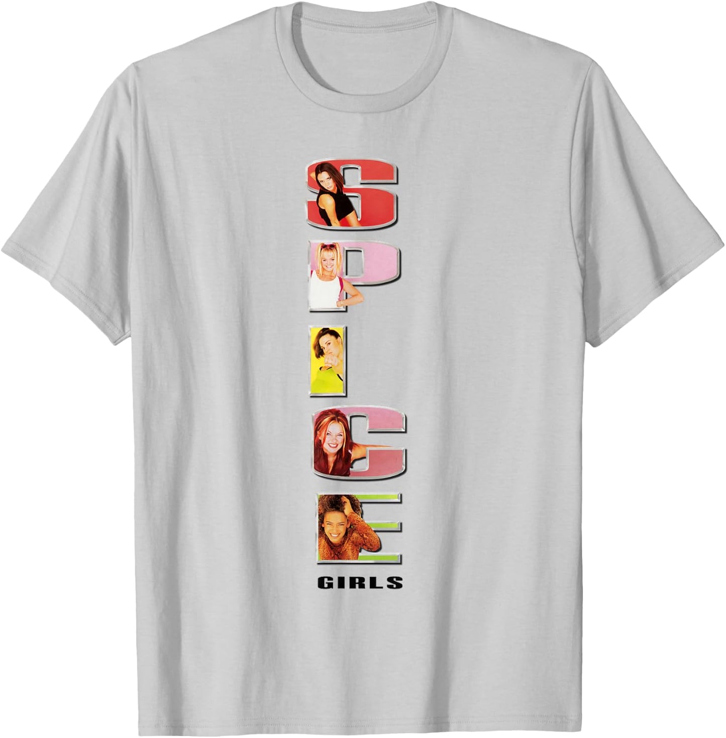 Official Spice Girls Stacked Logo T-Shirt - T-Shirt | Ash