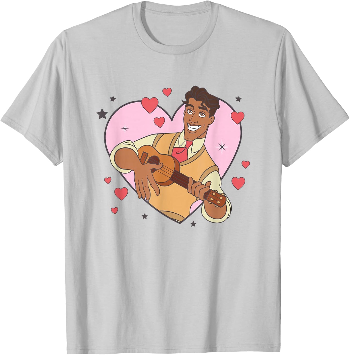 Disney The Princess And The Frog Valentine's Day Naveen Logo T-Shirt - T-Shirt | Ash