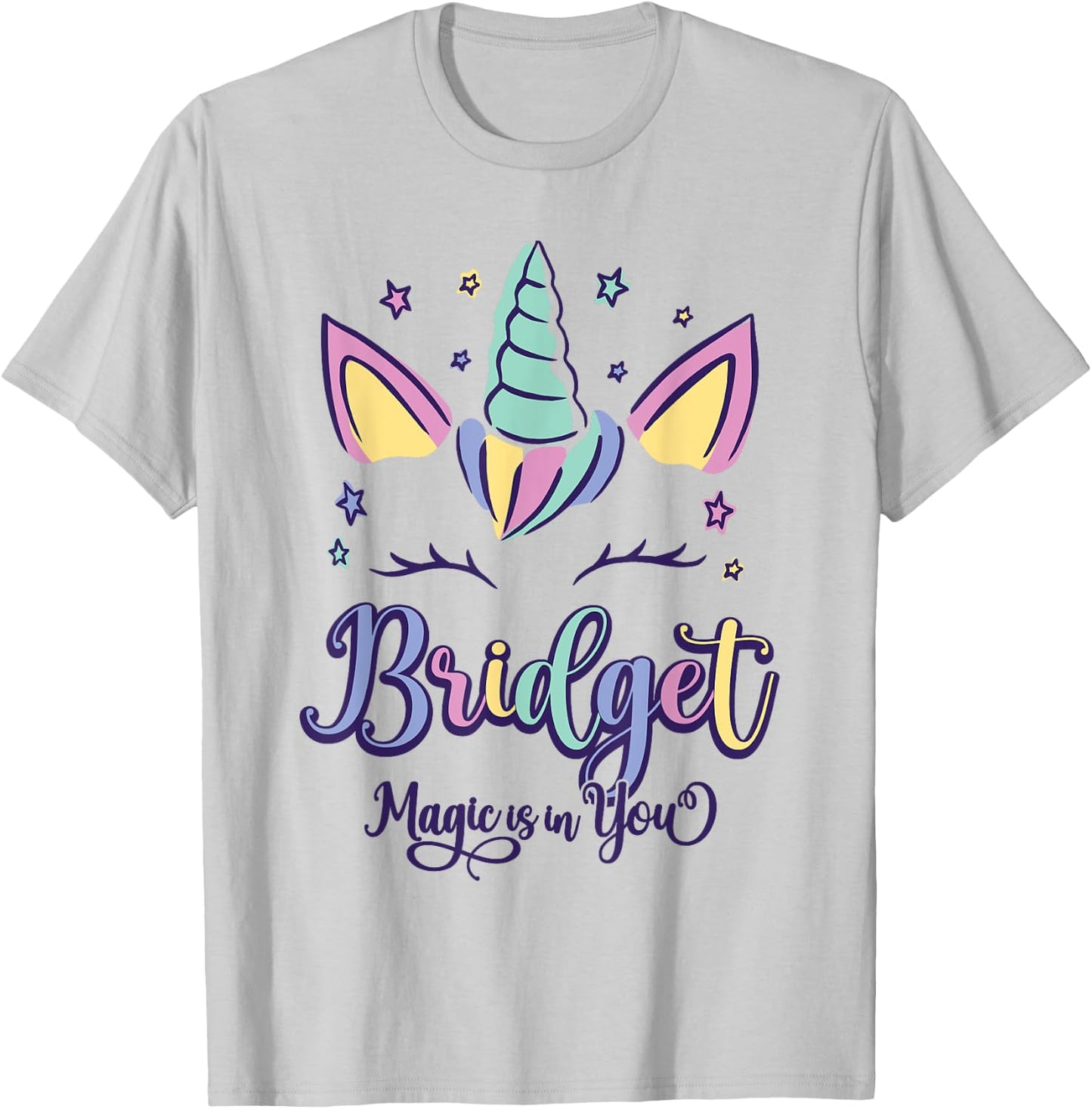 First Name Bridget Personalized I Love Bridget T-Shirt - T-Shirt | Ash