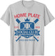 Funny Baseball Home Plate Social Club T-Shirt - T-Shirt | Ash