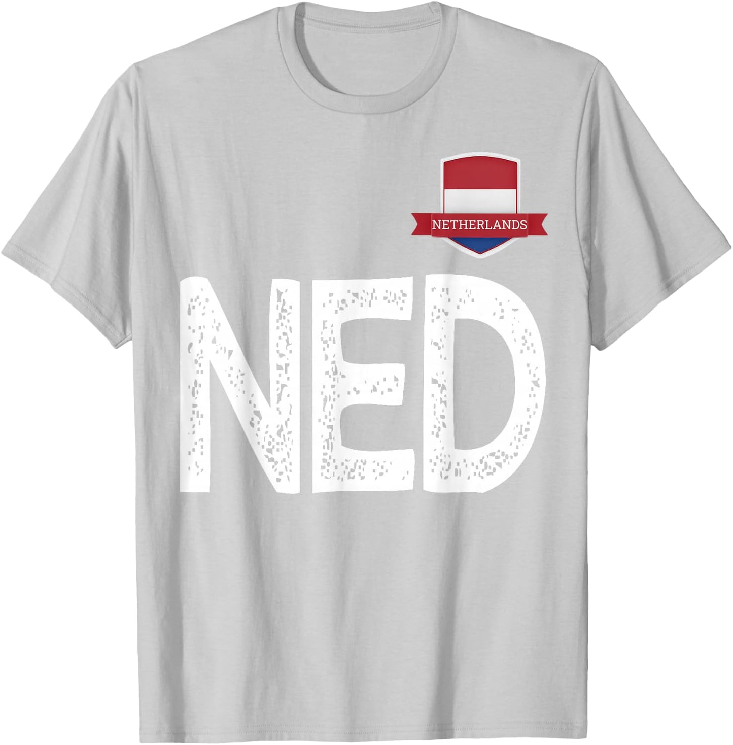 Nederland Netherlands Human-Flag Letter N E and D Nederland T-Shirt - T-Shirt | Ash