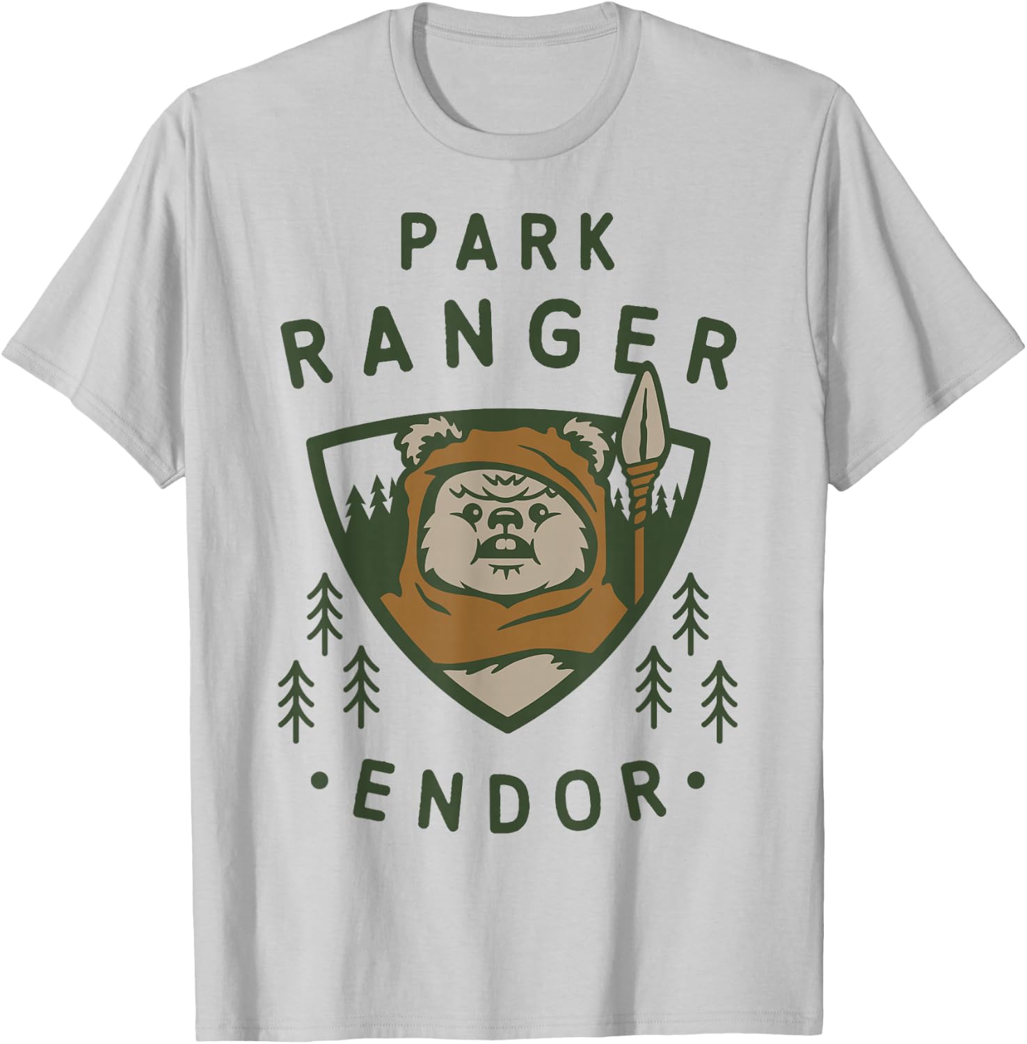 Star Wars Ewok Park Ranger Endor T-Shirt - T-Shirt | Ash