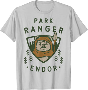 Star Wars Ewok Park Ranger Endor T-Shirt - T-Shirt | Ash