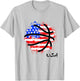 Patriotic Basketball 4th Of July Men USA American Flag Boys T-Shirt - T-Shirt | Ash