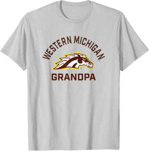 Western Michigan University Broncos Arched Grandpa T-Shirt - T-Shirt | Ash