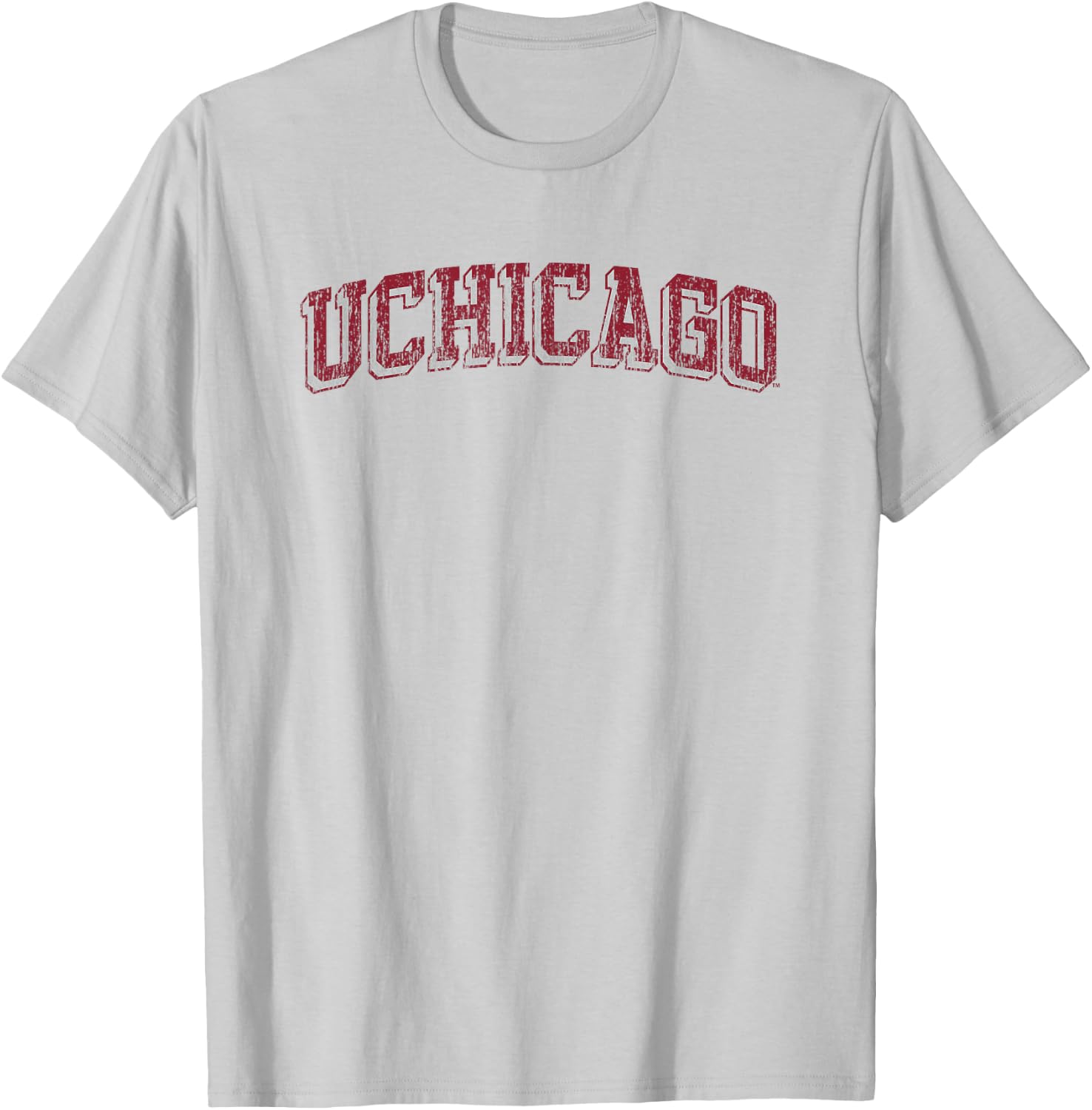 Chicago Maroons Retro Arch White Officially Licensed T-Shirt - T-Shirt | Ash