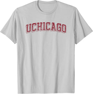 Chicago Maroons Retro Arch White Officially Licensed T-Shirt - T-Shirt | Ash