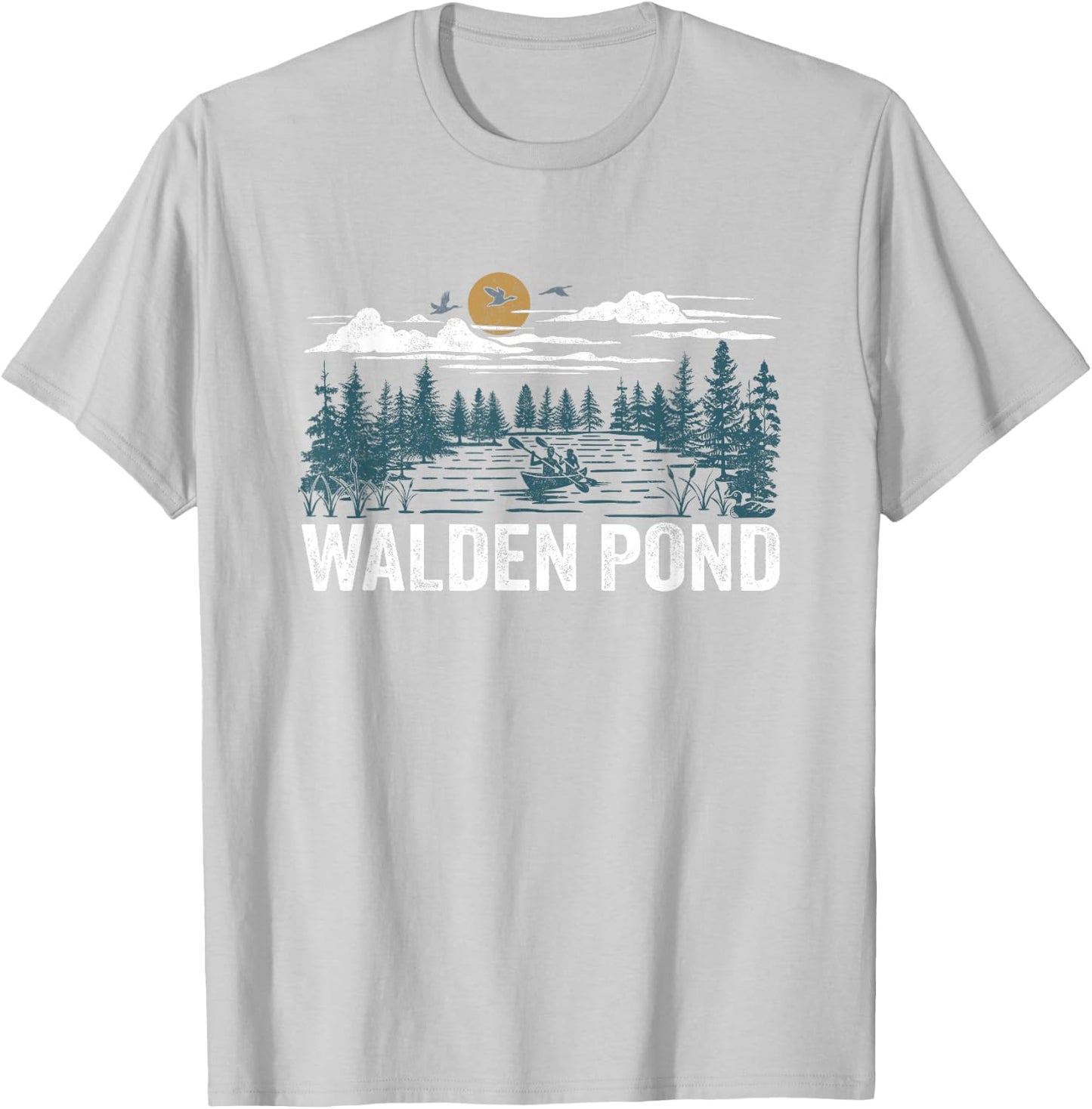 Walden Pond Massachusetts T-Shirt - T-Shirt | Ash