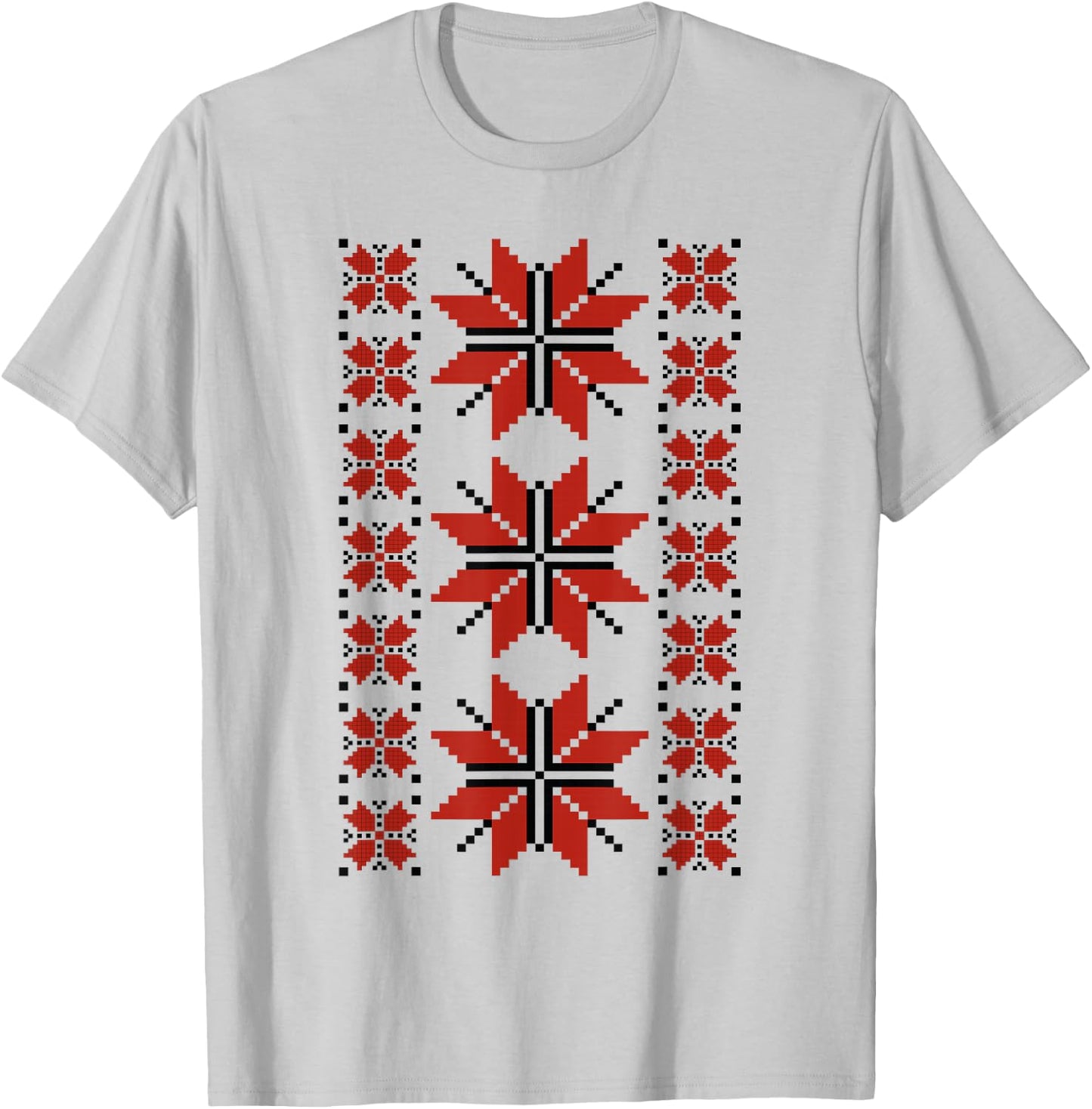 Noi Suntem Romani Traditional Romanian Folk Art Motifs T-Shirt - T-Shirt | Ash