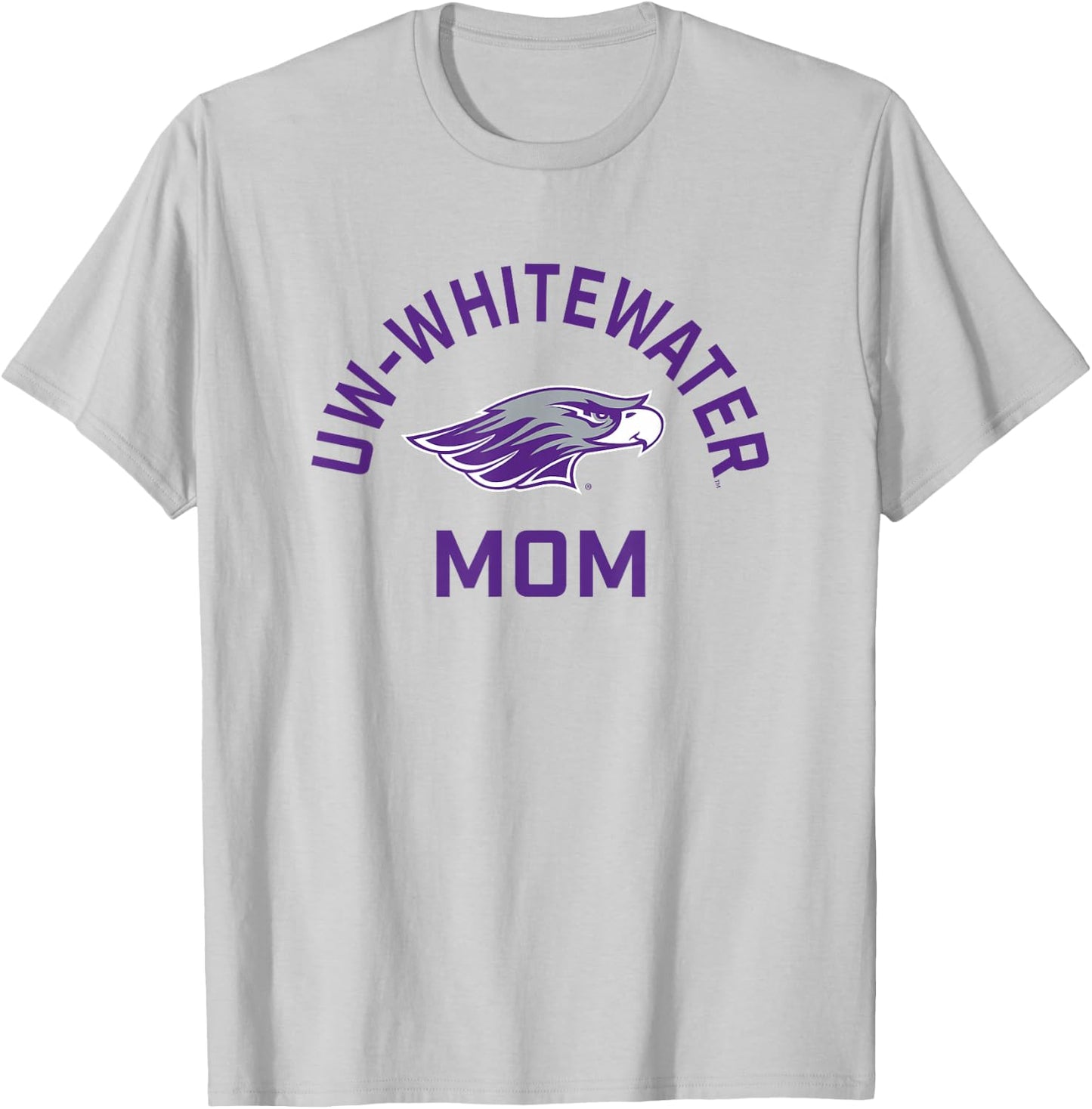 UW-Whitewater Warhawks Arched Mom T-Shirt - T-Shirt | Ash
