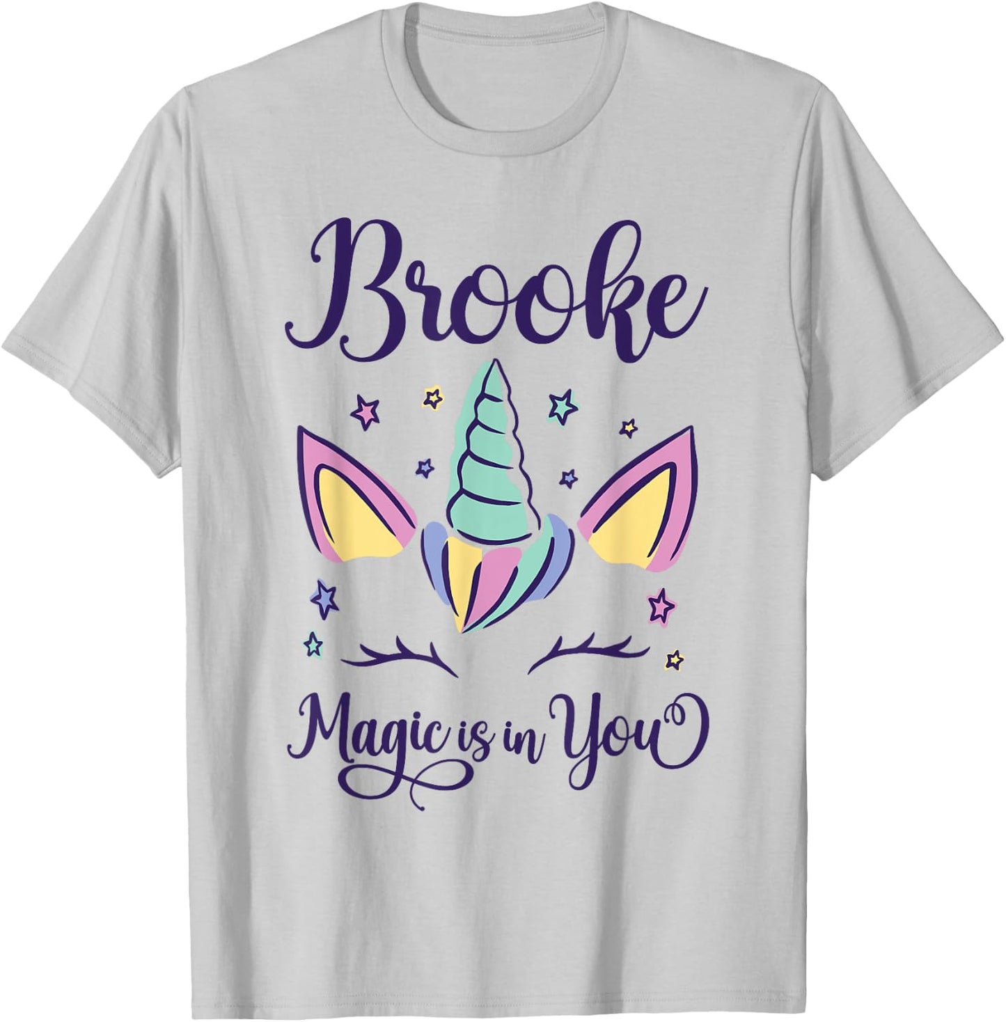 First Name Brooke Personalized I Love Brooke T-Shirt - T-Shirt | Ash