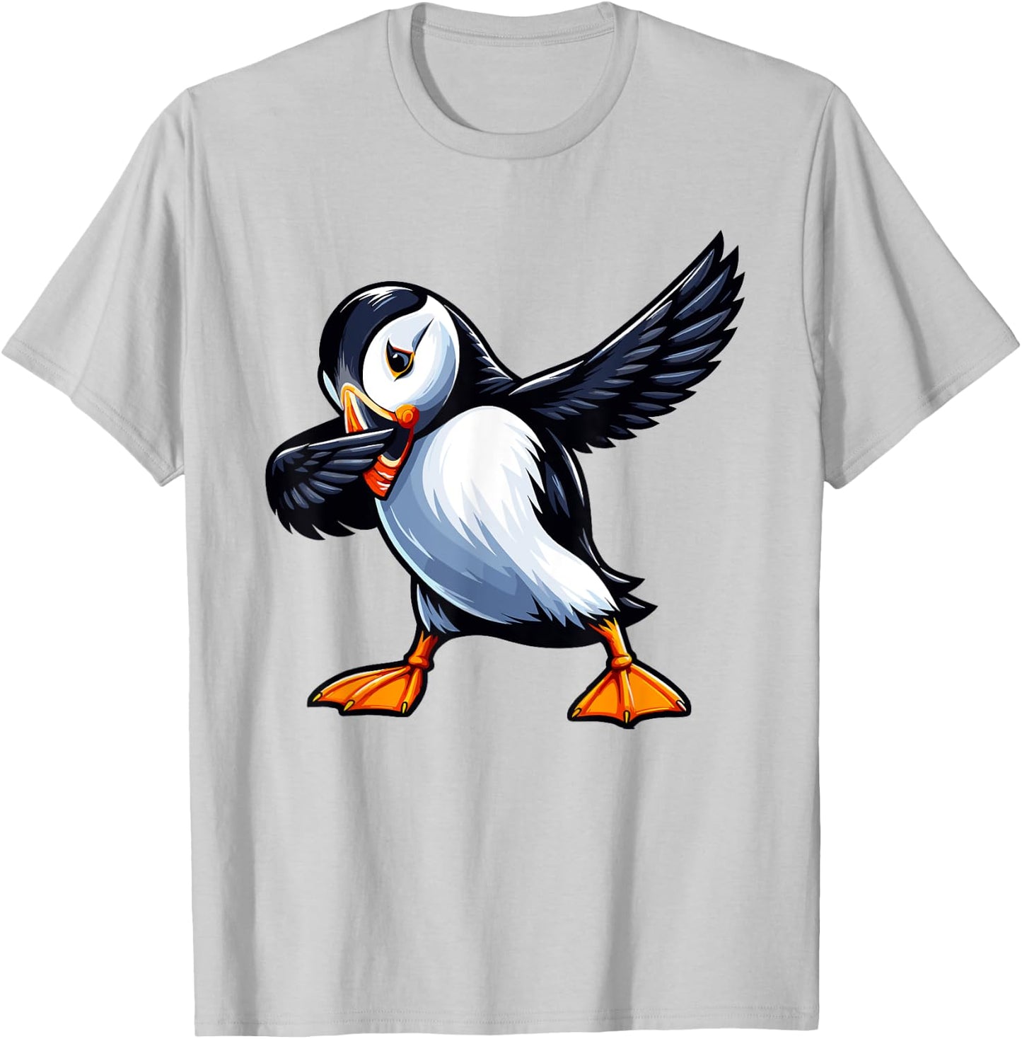 Puffin Dabbing | Puffin Bird, For Kids & Cute Puffin T-Shirt - T-Shirt | Ash