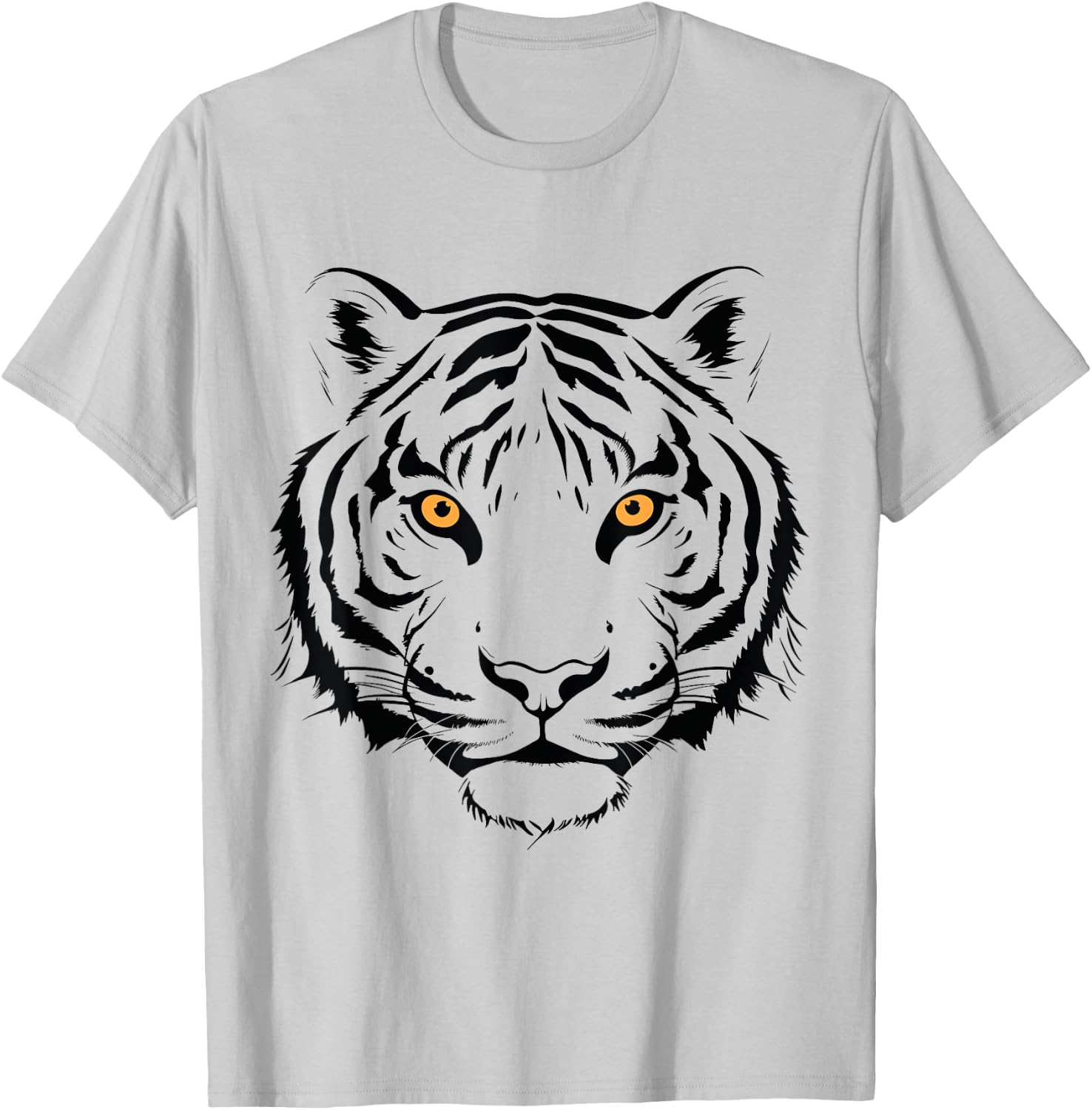 Orange Tiger Face Wild Animal Women Men Orange Tiger Head T-Shirt - T-Shirt | Ash