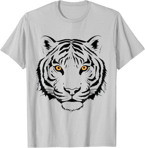 Orange Tiger Face Wild Animal Women Men Orange Tiger Head T-Shirt - T-Shirt | Ash