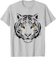 Orange Tiger Face Wild Animal Women Men Orange Tiger Head T-Shirt - T-Shirt | Ash
