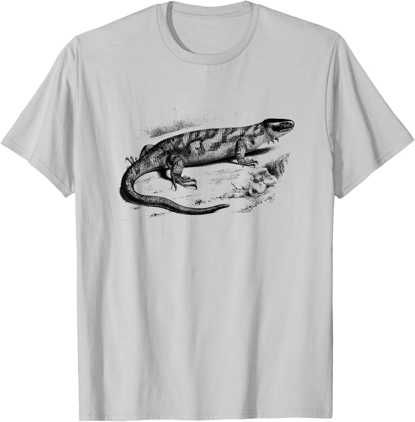 Solomon Island Skink Lizard Vintage Herpetology T-Shirt - T-Shirt | Ash