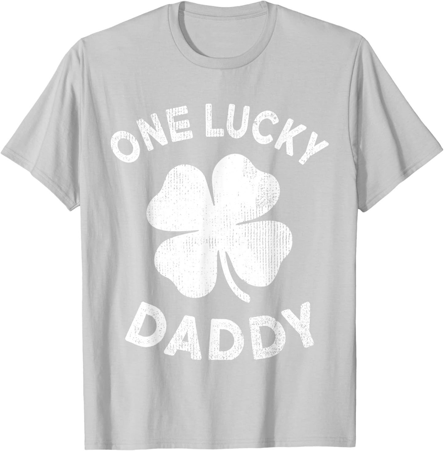 One Lucky Dad St Patricks Day Green Shamrock Leaf T-Shirt - T-Shirt | Ash