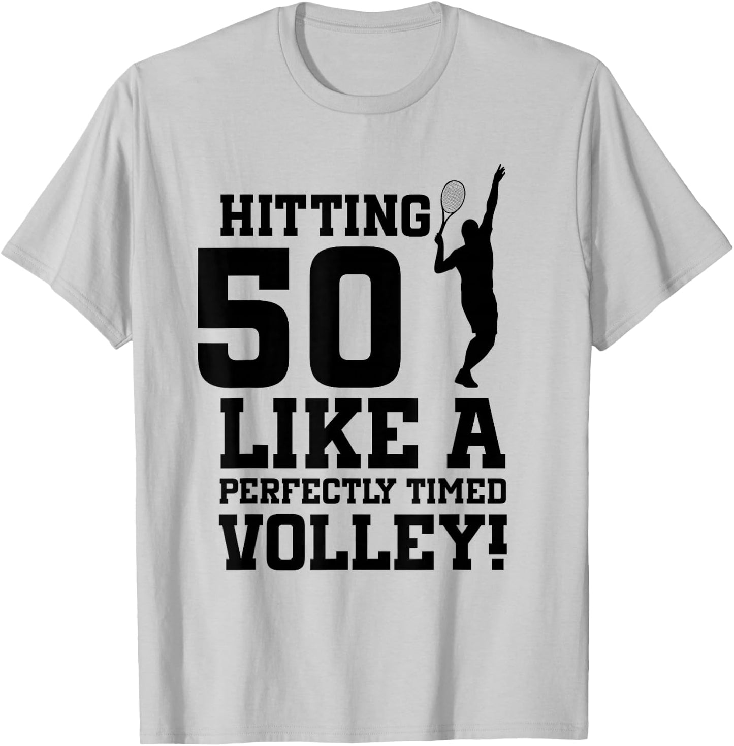 50th Birthday Tennis 50 Years Old Tennis Player Birthday T-Shirt - T-Shirt | Ash