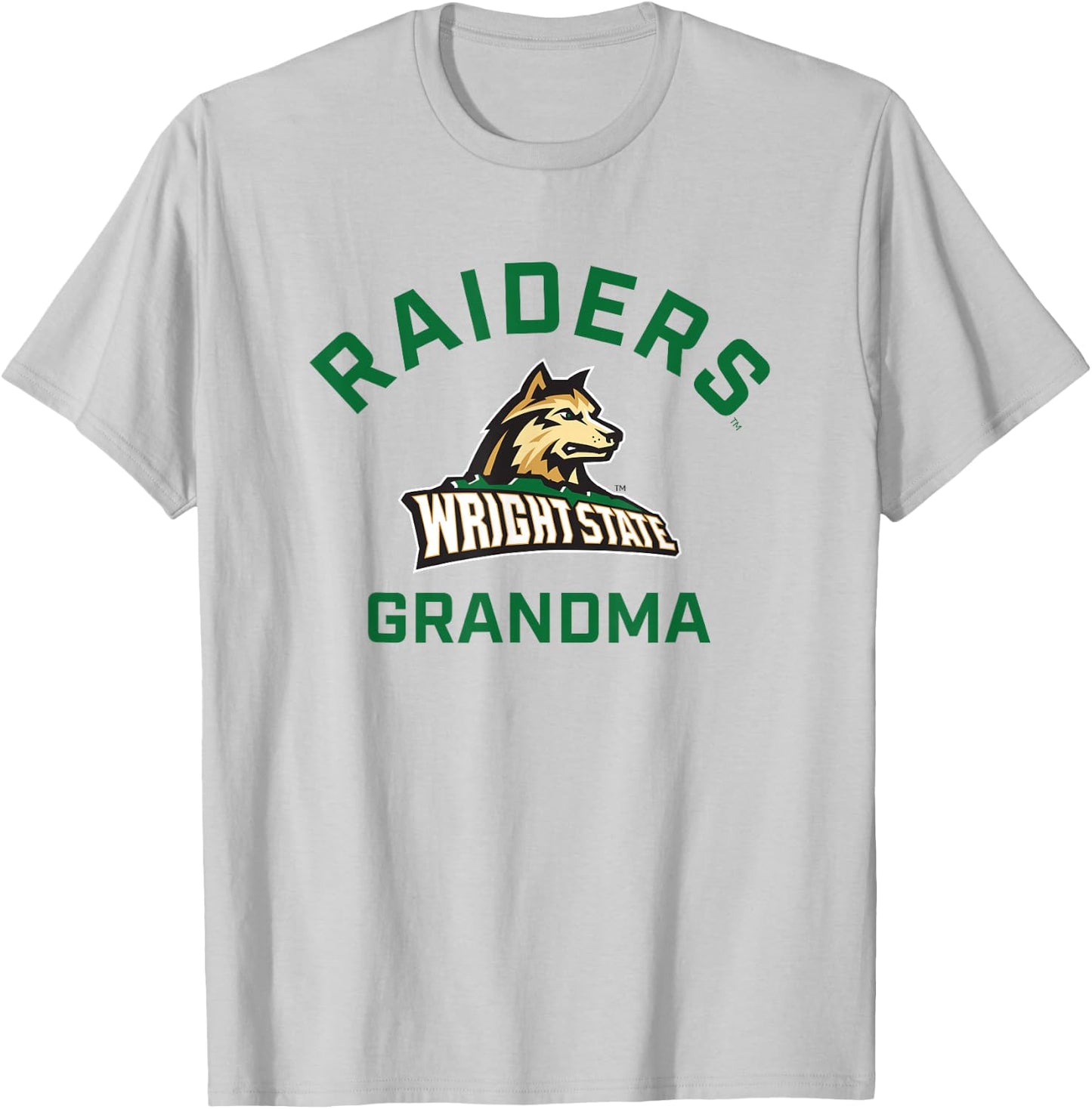 Wright State University WSU Raiders Arched Grandma T-Shirt - T-Shirt | Ash