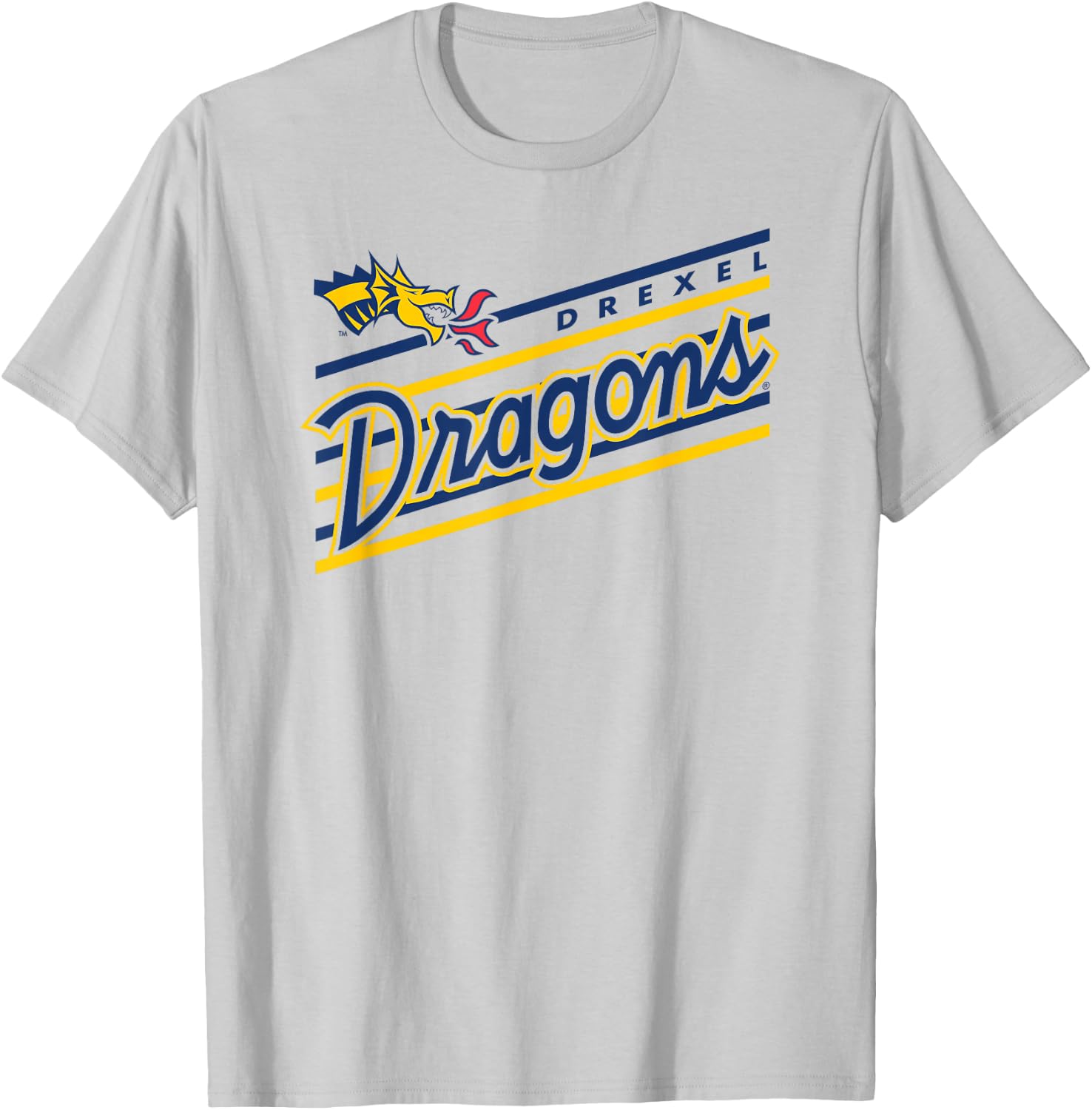 Drexel Dragons Retro Performer White Officially Licensed T-Shirt - T-Shirt | Ash