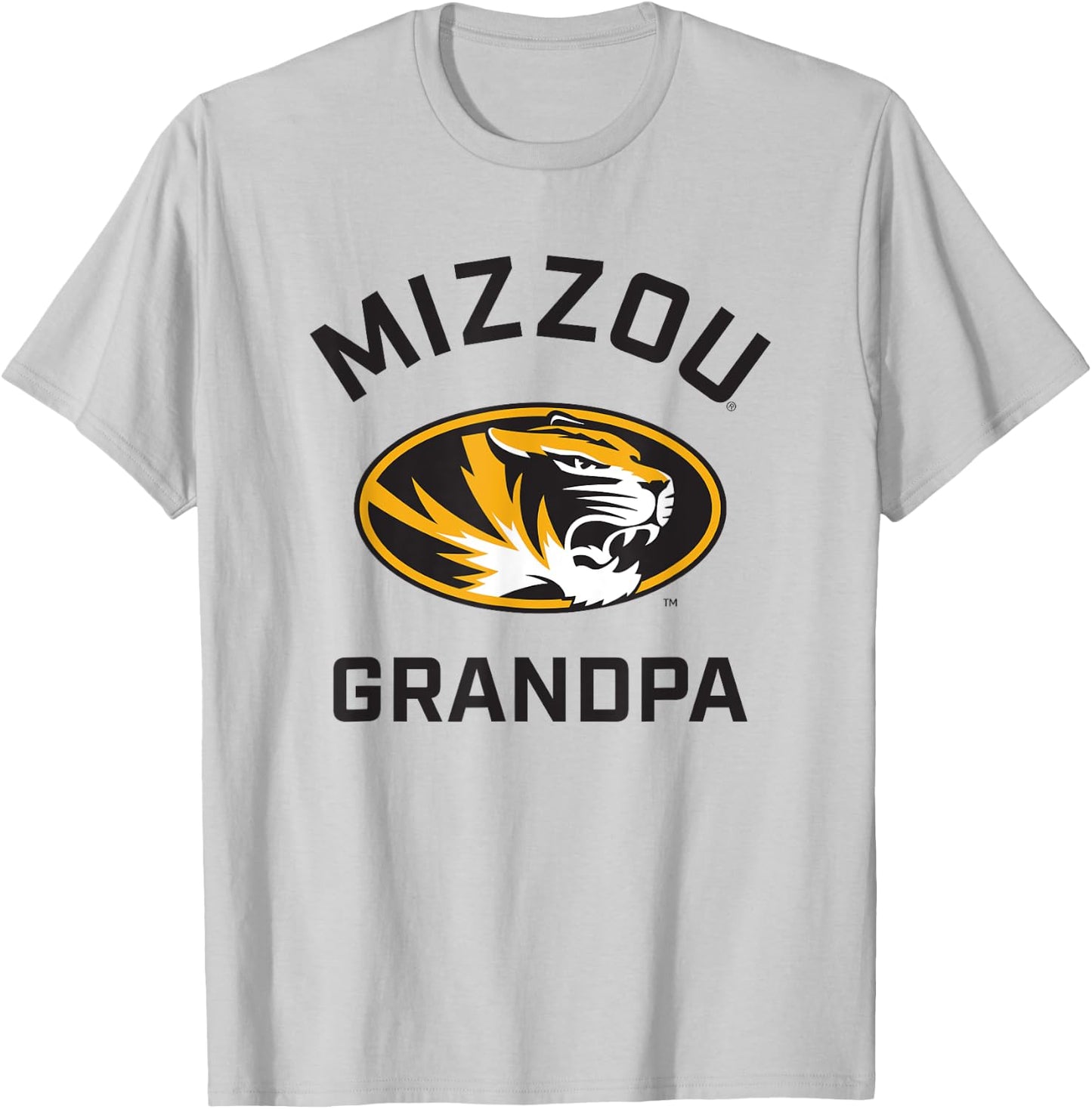 University of Missouri Mizzou Tigers Arched Grandpa T-Shirt - T-Shirt | Ash