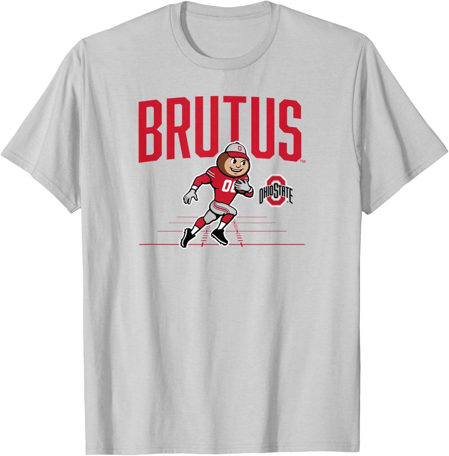 Ohio State Football: Brutus Mascot T-Shirt - T-Shirt | Ash