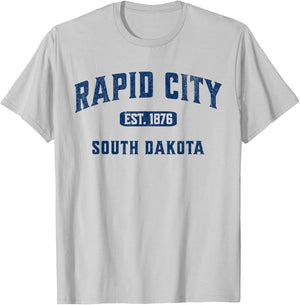 Vintage Athletic Souvenir Visit Rapid City South Dakota T-Shirt - T-Shirt | Ash