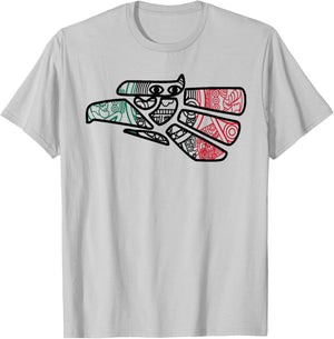 Hecho En Mexico Aztec Calendar Mexican Eagle T-Shirt - T-Shirt | Ash