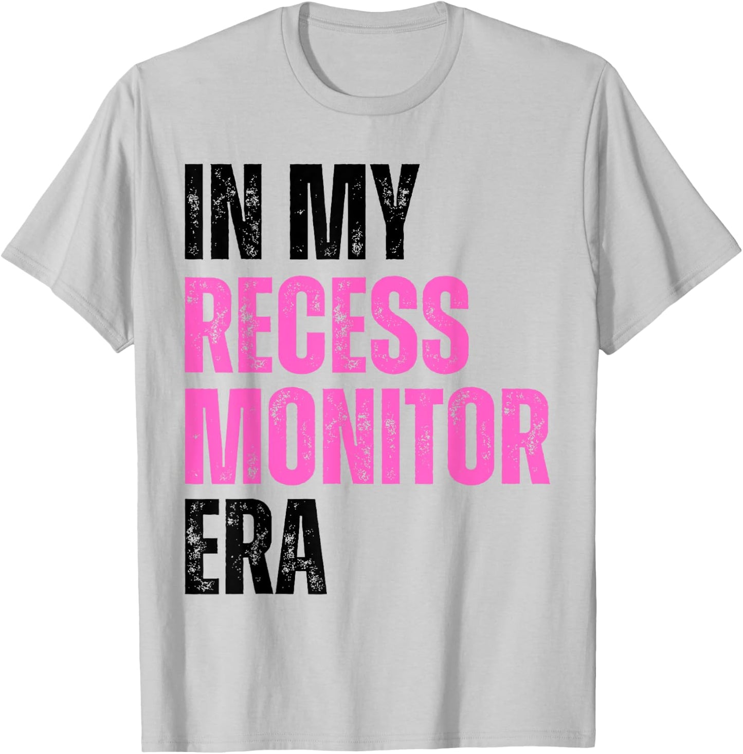 Vintage In My Recess Monitor Era Recess Crew Back To School T-Shirt - T-Shirt | Ash