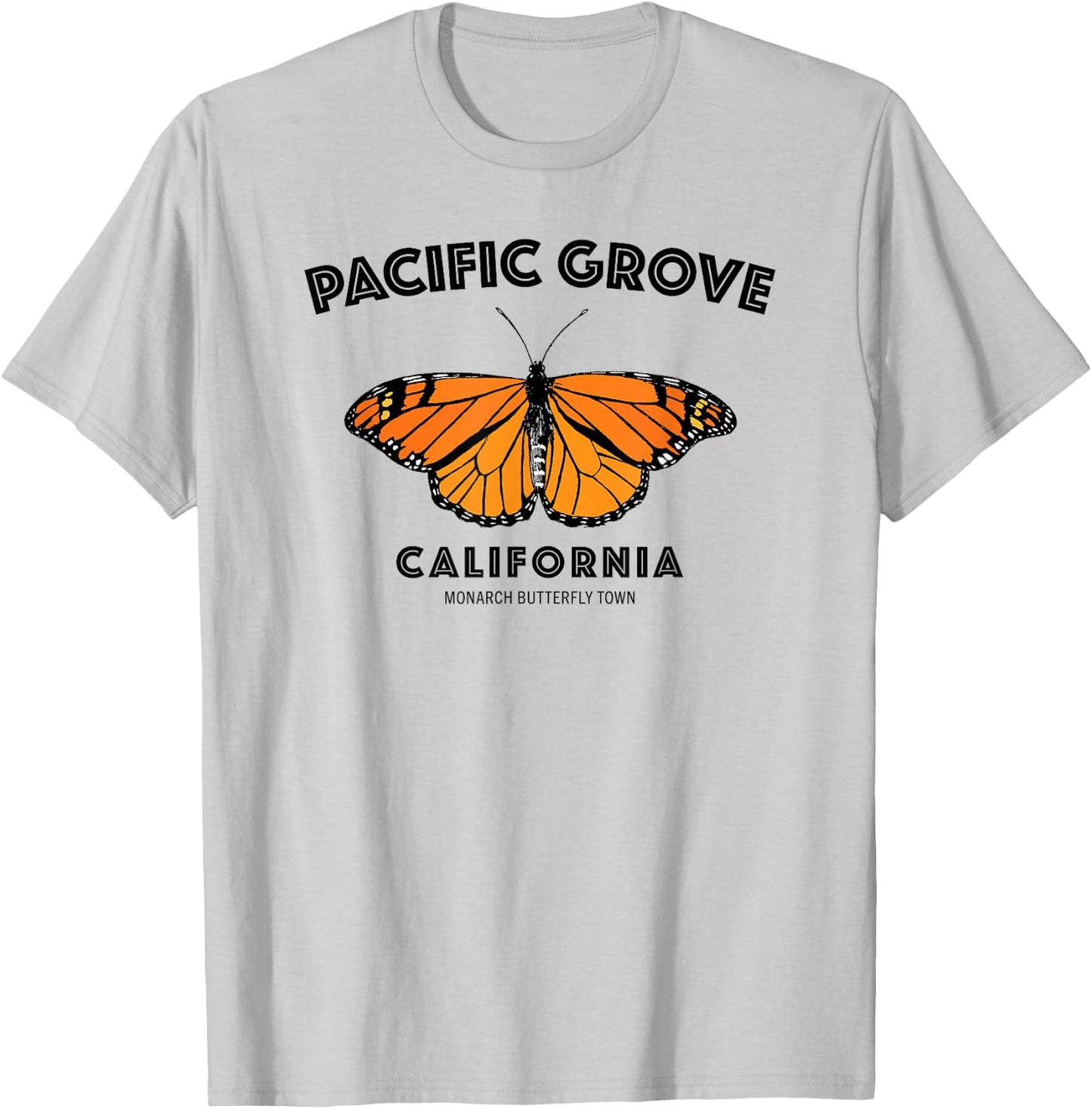 Pacific Grove California Monarch Butterfly Town T-Shirt - T-Shirt | Ash