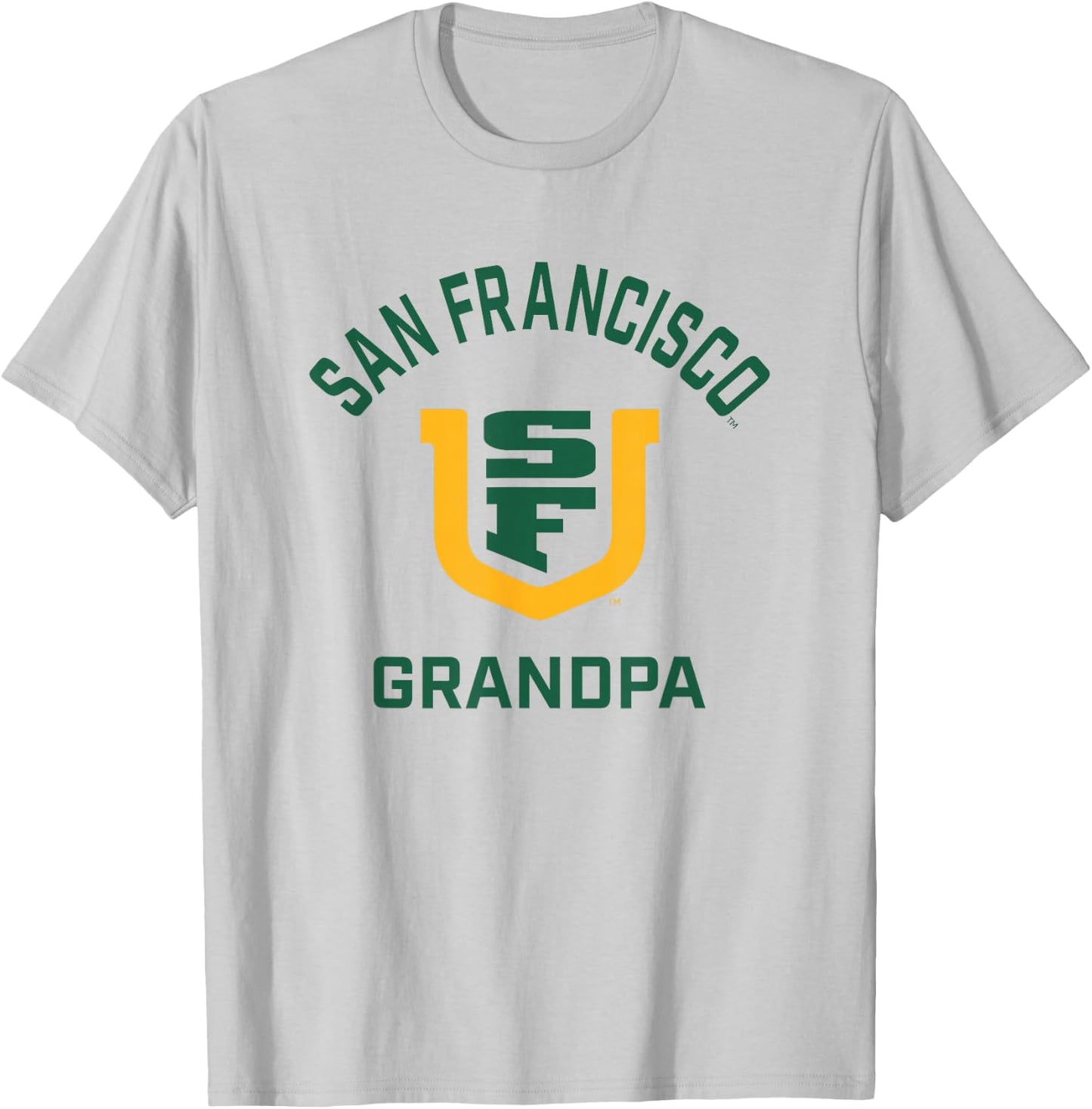 University of San Francisco USF Dons Arched Grandpa T-Shirt - T-Shirt | Ash