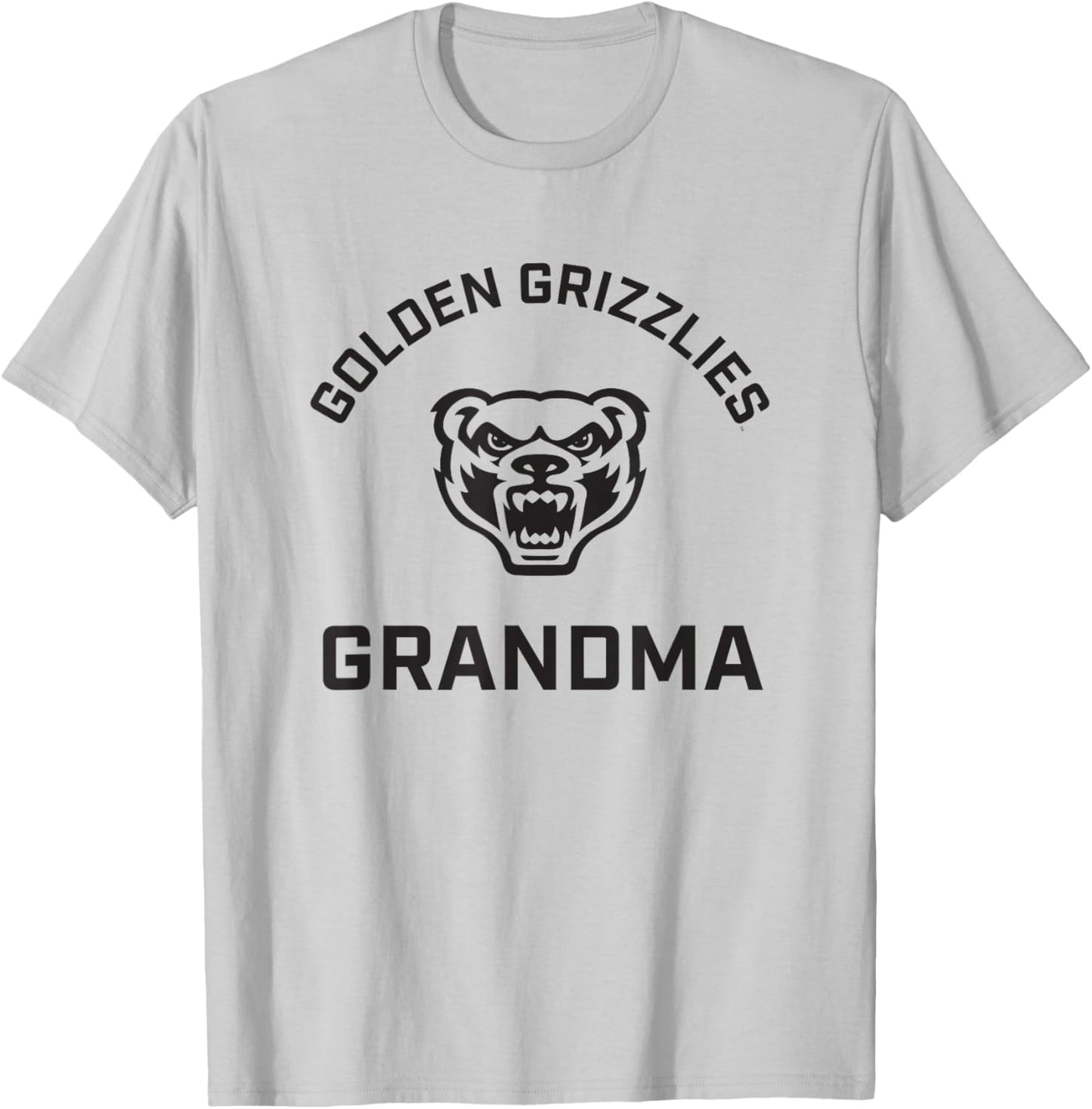 Oakland University Golden Grizzlies Arched Grandma T-Shirt - T-Shirt | Ash