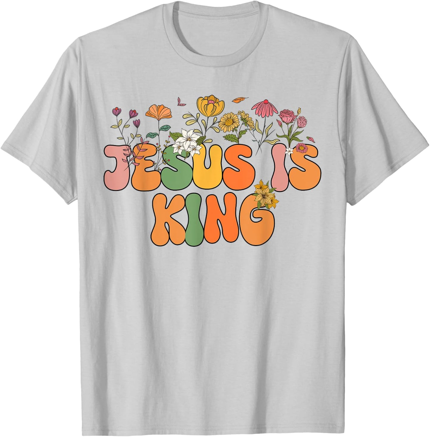 Kids Jesus Is King Christian I You Loves Women Toddler Girl T-Shirt - T-Shirt | Ash
