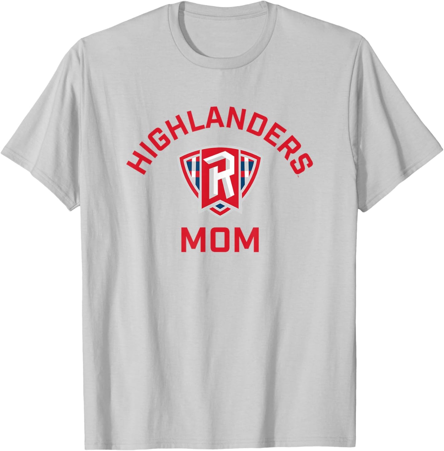 Radford University Highlanders Arched Mom T-Shirt - T-Shirt | Ash