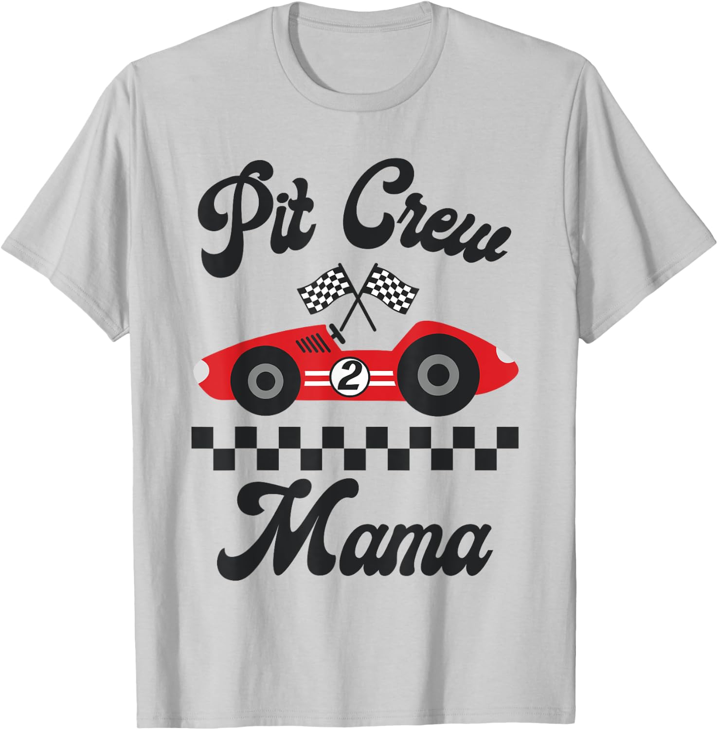 Two Fast Birthday Racing Car Mama Of The Birthday Boy Party T-Shirt - T-Shirt | Ash
