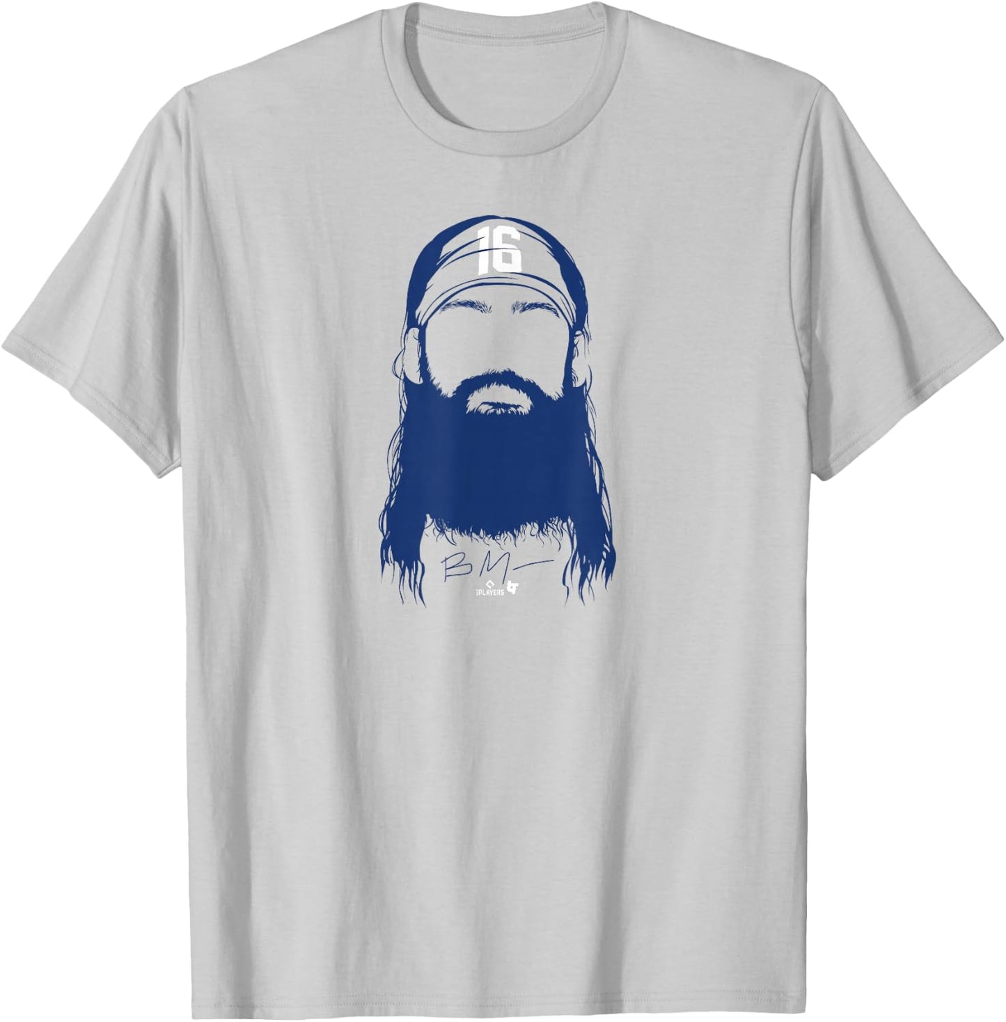 Brandon Marsh - Philly Beard (Red) - Philadelphia Baseball T-Shirt - T-Shirt | Ash