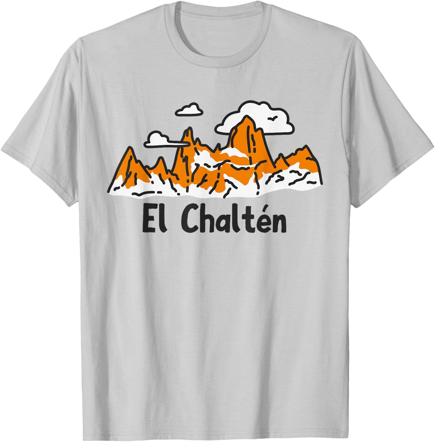 Mt. FITZ ROY Mountain Range EL CHALTEN T-Shirt - T-Shirt | Ash