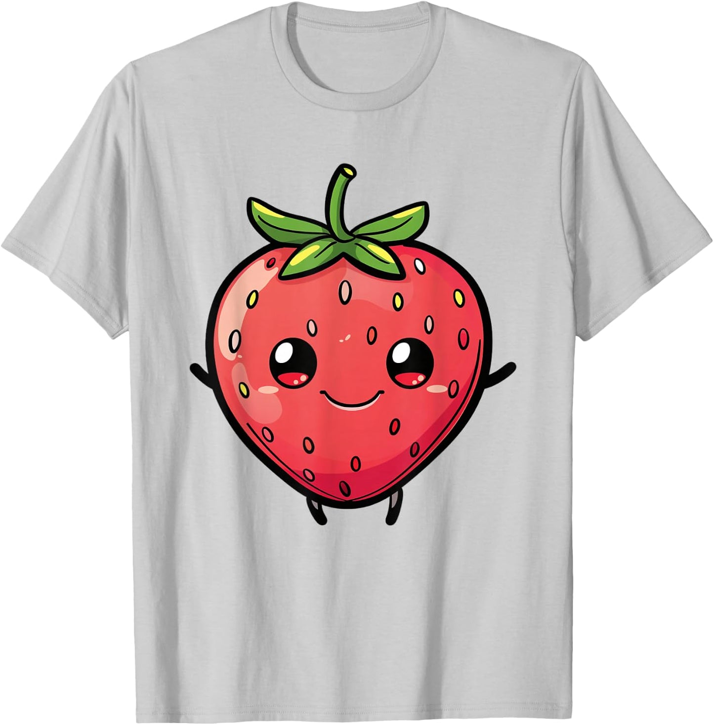 Cute Strawberry - Funny Strawberry Fruit T-Shirt - T-Shirt | Ash