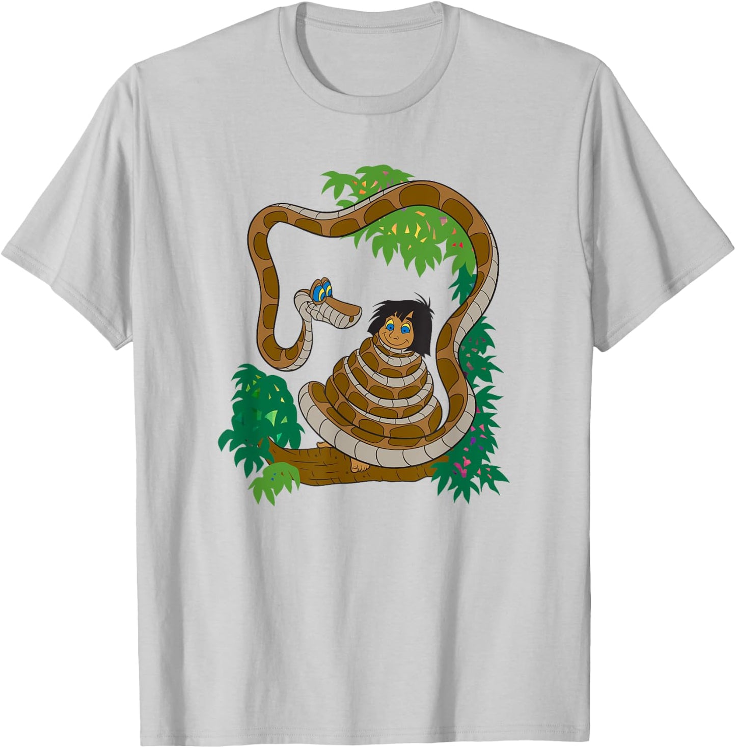 Disney The Jungle Book Mowgli & Kaa Hypnotize Poster T-Shirt - T-Shirt | Ash