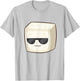 Tofu With Sunglasses Vegan Vegetarian Cute Cartoon Tofu T-Shirt - T-Shirt | Ash