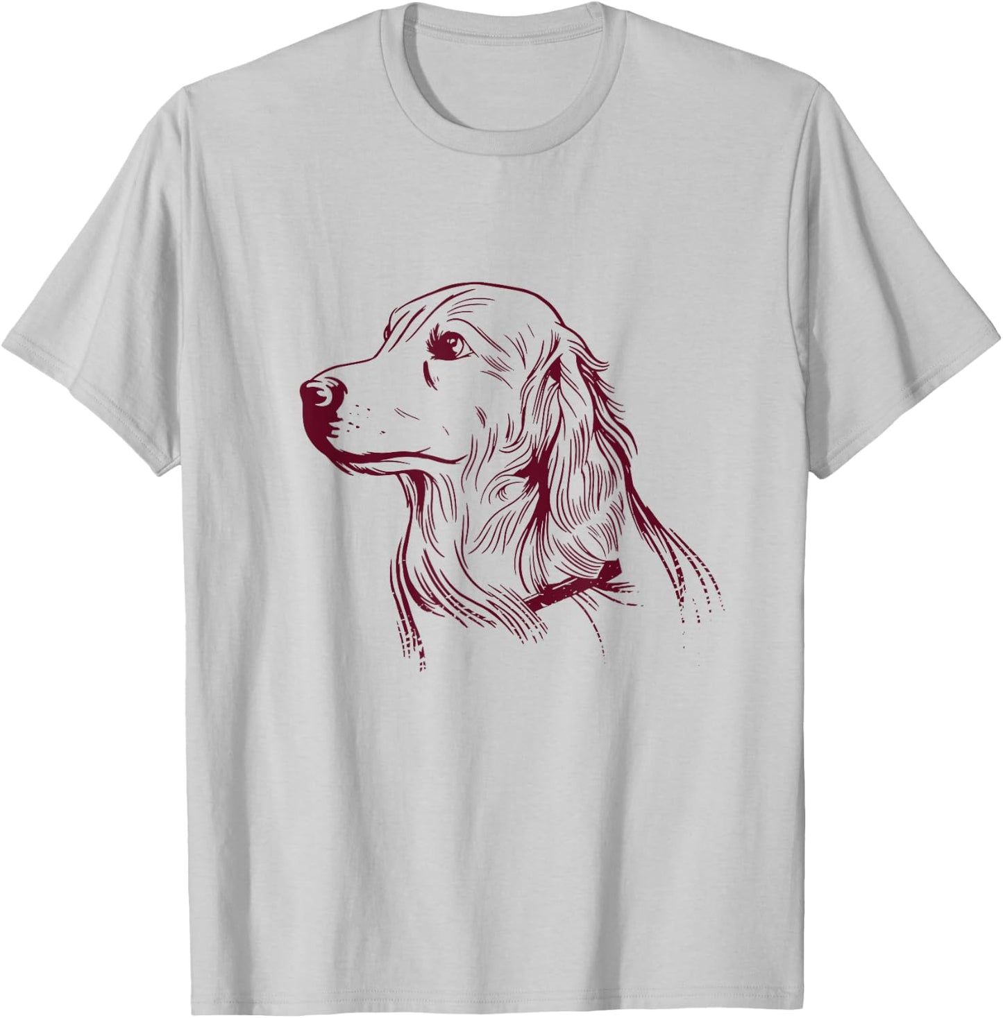 Golden Retriever Portrait Dog Owner Yellow Graphic T-Shirt - T-Shirt | Ash